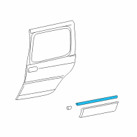 OEM 2007 Saturn Relay Molding Asm-Rear Side Door Diagram - 15947747