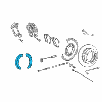 OEM Dodge Sprinter 3500 Parking Brake Shoe Diagram - 68026168AA