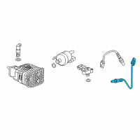 OEM Cadillac CTS Lower Oxygen Sensor Diagram - 12683553