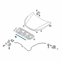 OEM 2018 Hyundai Santa Fe Sport Strip Assembly-Hood Seal Diagram - 86435-2W000