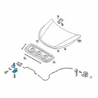 OEM 2015 Hyundai Santa Fe Sport S/Hook & Release Lever Assembly-Hood Diagram - 81140-2W000