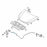 OEM 2015 Hyundai Santa Fe Sport Cable Assembly-Hood Latch Release Diagram - 81190-2W100