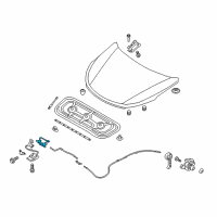 OEM 2015 Hyundai Santa Fe Latch Assembly-Hood Diagram - 81130-2W001