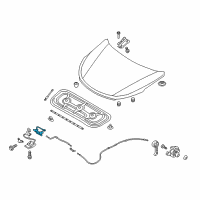 OEM 2017 Hyundai Santa Fe Latch Assembly-Hood Diagram - 81130-2W001