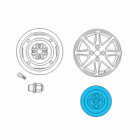 OEM Toyota Prius Center Cap Diagram - 42603-20620