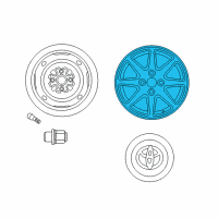 OEM 2003 Toyota Prius Wheel, Alloy Diagram - 42611-47030