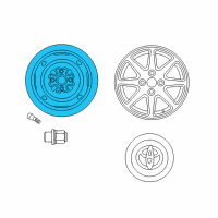 OEM 2001 Toyota Prius Wheel, Spare Diagram - 42611-10322