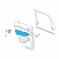 OEM 2011 Jeep Grand Cherokee Rear Door Trim Armrest Diagram - 1SX201D3AA