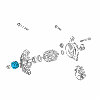 OEM 2017 Lexus GX460 PULLEY, ALTERNATOR Diagram - 27411-38090