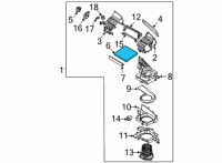 OEM Kia Sorento Air Filter Assembly Diagram - 97133L1000