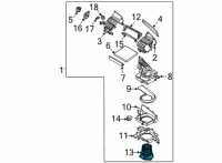 OEM Kia K5 Motor & Fan Assembly-A/C Diagram - 97113L1100