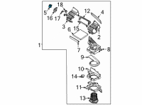 OEM 2021 Hyundai Sonata Mode Actuator Diagram - 97157-C1900