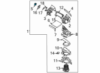 OEM 2020 Hyundai Sonata Mode Actuator Diagram - 97157-C1900