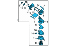 OEM Kia K5 Blower Unit Diagram - 97100L3200