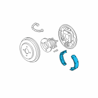 OEM Pontiac Brake Shoes Diagram - 25960262