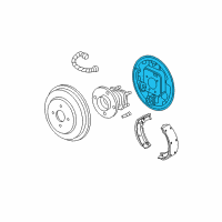 OEM 2005 Chevrolet Cobalt Plate Asm-Rear Brake Backing Diagram - 15839048