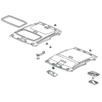 OEM 2001 Honda Civic Holder, Sunvisor *YR169L* (MILD BEIGE) Diagram - 88217-S01-A01ZE