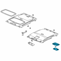 OEM 2000 Acura TL Light Assembly, Interior (Mild Beige) Diagram - 34250-SV1-A12ZC