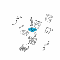 OEM 2006 Acura MDX Pad, Passenger Side Middle Seat Cushion Diagram - 81332-S3V-A12