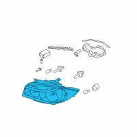 OEM 2011 BMW 135i Front Left Headlight Diagram - 63-11-7-263-643