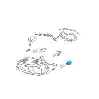 OEM BMW Parking Light Bulb Socket Diagram - 63-11-6-952-785