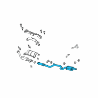 OEM 2003 Chevrolet Monte Carlo Muffler & Pipe Diagram - 15144842