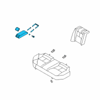 OEM Infiniti G35 Back Assy-Rear Seat, Center Diagram - 88610-AC700