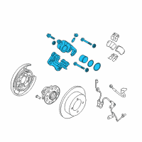 OEM 2016 Hyundai Azera Brake Assembly-Rear, LH Diagram - 58310-3VA50