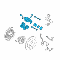 OEM 2017 Hyundai Azera Brake Assembly-Rear, LH Diagram - 58310-3VA50