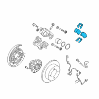 OEM Hyundai Azera Rear Disc Brake Pad Kit Diagram - 58302-3VA50