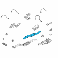 OEM 2003 BMW 325xi Center Muffler Assembly Diagram - 18-10-7-506-018