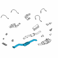 OEM BMW 330i Catalytic Converter Diagram - 18-30-7-515-236