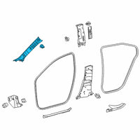 OEM 2020 Toyota Corolla Windshield Pillar Trim Diagram - 62210-02330-A2