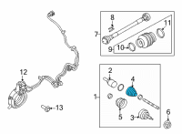 OEM 2019 Lincoln Navigator Inner Boot Diagram - AL1Z-4L537-B