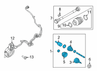 OEM 2022 Ford F-150 SHAFT - FRONT AXLE Diagram - ML3Z-3A427-A