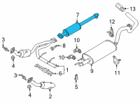 OEM 2022 Ford F-150 EXTENSION - EXHAUST PIPE Diagram - ML3Z-5A212-A
