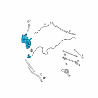 OEM 2014 Infiniti QX70 Windshield Washer Tank Assembly Diagram - 28910-3FY0A