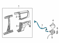 OEM Ram Stop-Fuel Filler Door To Sliding Diagram - 68282234AA