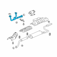 OEM Honda Odyssey Pipe A, Exhuast Diagram - 18210-TK8-A01