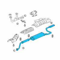 OEM Honda Odyssey Muffler, Exhuast Diagram - 18307-TK8-A03