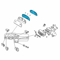 OEM 2001 Nissan Altima Instrument Cluster Speedometer Gauges Diagram - 24810-1Z411