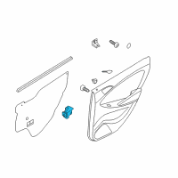 OEM 2014 Hyundai Accent Power Window Sub-Switch Assembly Diagram - 93581-1R001