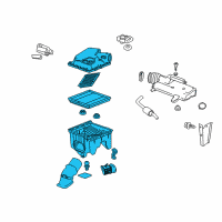 OEM 2012 Cadillac SRX Air Cleaner Assembly Diagram - 22788576