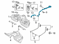 OEM 2021 Ford Mustang Filler Pipe Diagram - JR3Z-9034-A