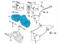 OEM Ford Mustang Fuel Tank Diagram - KR3Z-9002-A