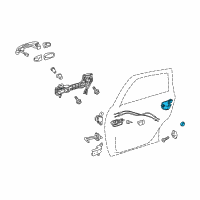 OEM 2021 Lexus NX300 Rear Door Lock Assembly, Left Diagram - 69060-48060