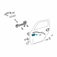 OEM Toyota Prius Plug-In Handle, Inside Diagram - 69205-47050-C0