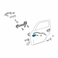 OEM 2012 Toyota Prius Plug-In Handle, Inside Diagram - 69205-47050-C0