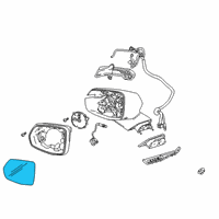 OEM Cadillac XT5 Mirror Glass Diagram - 84299747