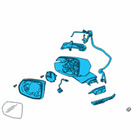 OEM 2022 Cadillac XT6 Mirror Assembly Diagram - 84743872